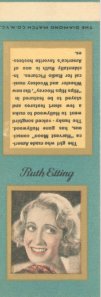 Ruth Etting Matchbook Cover